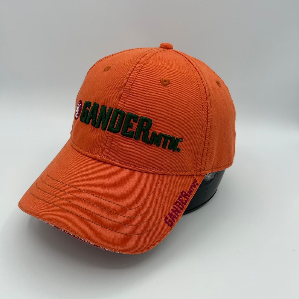 Gander Mountain Hat Baseball Cap Mens OSFM Orange Cotton Outdoor Hunting Style
